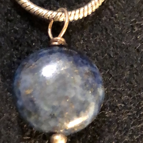 Handmade Lapis Lazuli Pendant Necklace. Natural Lapis&Copper/18”Stainless Steel… - Picture 6 of 8